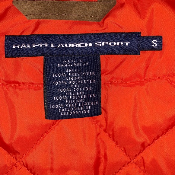 💝🎄Ralph Lauren Sport Quilted Vest w/ Suede Trim - Picture 3 of 4